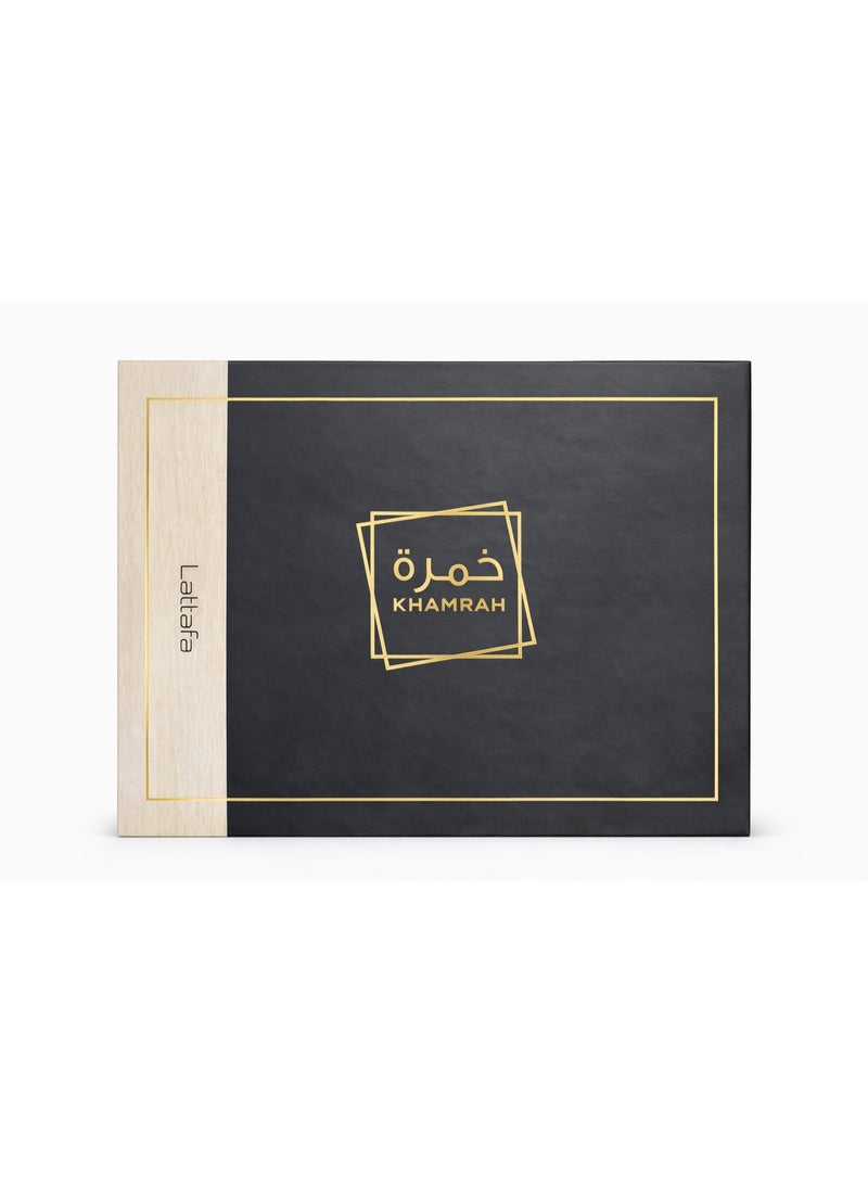 Lattafa Khamrah Perfume Gift Set – 4 Pieces - Image 3